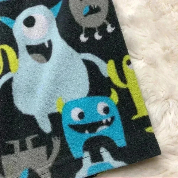Carter’s Monster Pajama Pants Fleece Blue/Yellow/Grey Size  3T - Picture 2 of 16